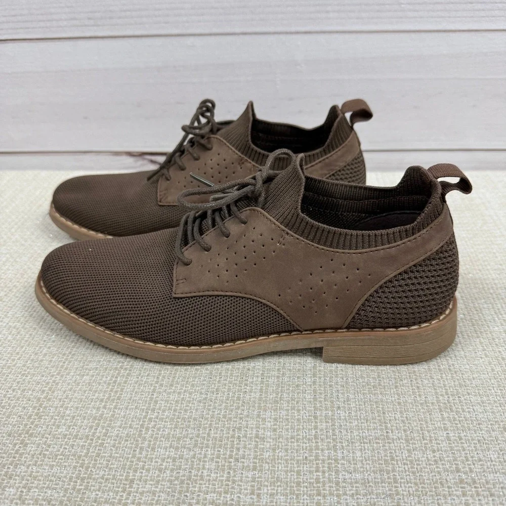 Steve Madden Brugby Mens Kids Brown Knit Dress‎ Shoes Size 6